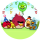 RAngr4 Vafa rotunda Angry Birds Happy Birthday D20cm